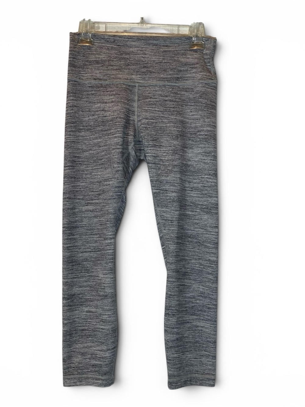 Lululemon Wunder Under Crop Leggings Size 8 Heathered Gray Yoga Athletic